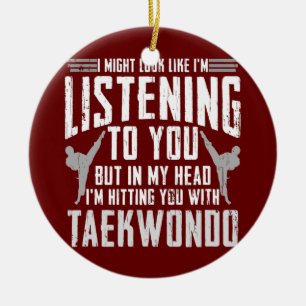 Taekwondo Self Defence Martial Arts Korean  Ceramic Ornament