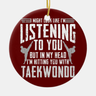 Taekwondo Self Defence Martial Arts Korean  Ceramic Ornament