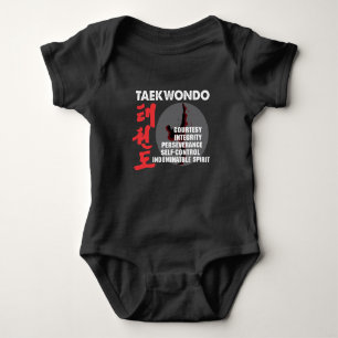 Taekwondo Tenets Martial Arts Tae kwon do Baby Bodysuit