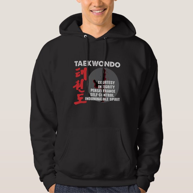 Taekwondo Tenets Martial Arts Tae kwon do Hoodie (Front)