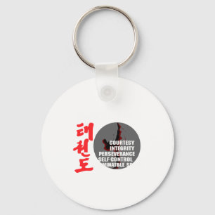 Taekwondo Tenets Martial Arts Tae Kwon Do T Shirt Keychain