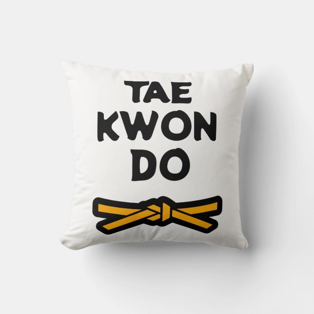 Taekwondo  throw pillow (Front)