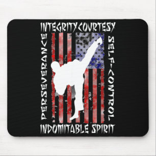 Taekwondo TKD 5 Tenets Taekwon-do Martial Arts Mouse Pad