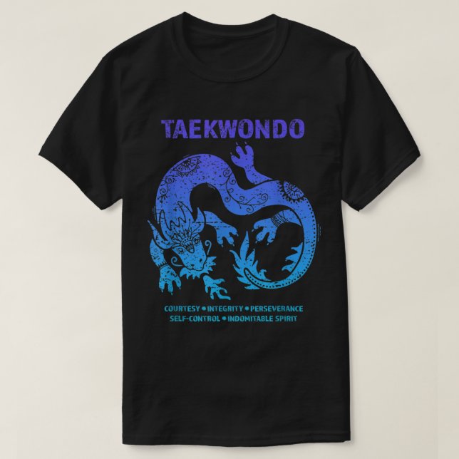 Taekwondo TKD Tae Kwon Do Dragon Art Martial Arts  T-Shirt (Design Front)
