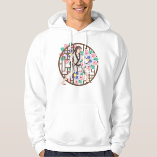 Taekwondo Warrior Woman - Strength and Korean Flow Hoodie