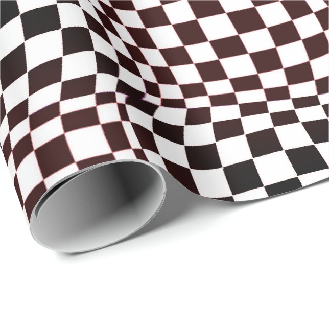 Taffi Op Art Black and White Wrapping Paper (Roll Corner)