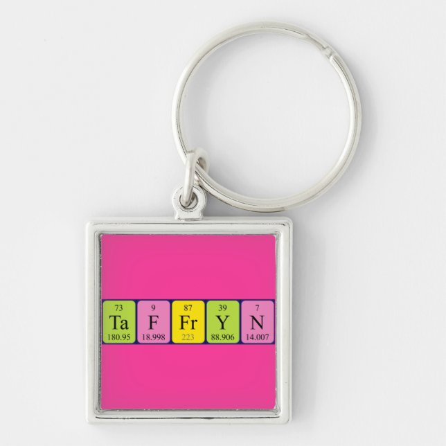 Taffryn periodic table name keyring (Front)