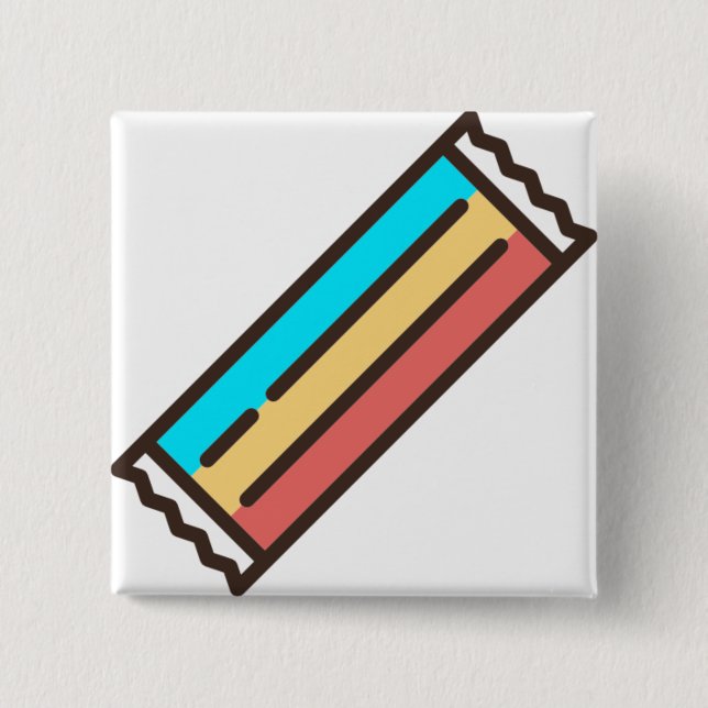 taffy 2 inch square button (Front)