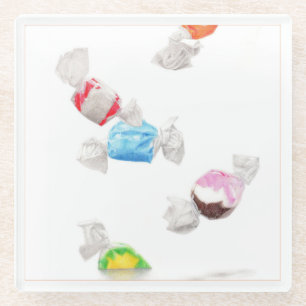TAFFY RAIN Glass Beverage Coaster