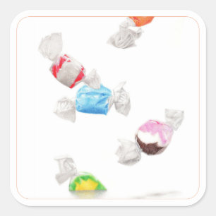 TAFFY RAIN Large Square Stickers