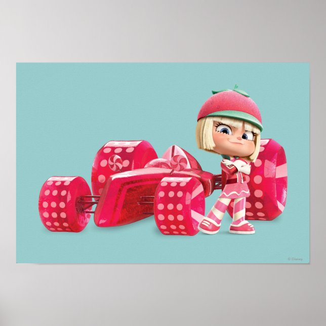 Taffyta Posing with Car Poster (Front)