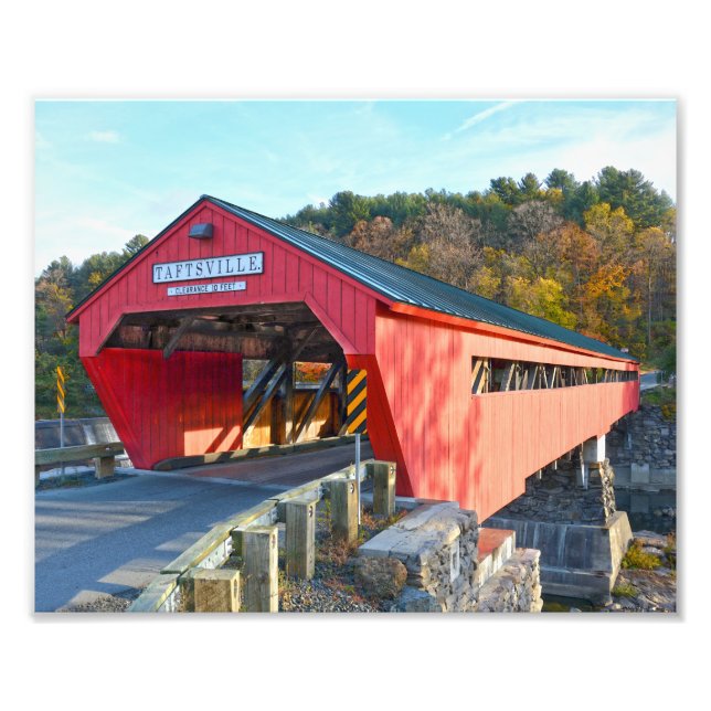 Taftsville Covered Bridge, Vermont 8x10 Photo Print (Front)