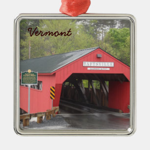 Taftsville Covered Bridge, Vermont Metal Ornament