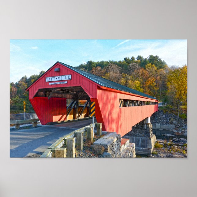 Taftsville Covered Bridge, Vermont Poster (Front)