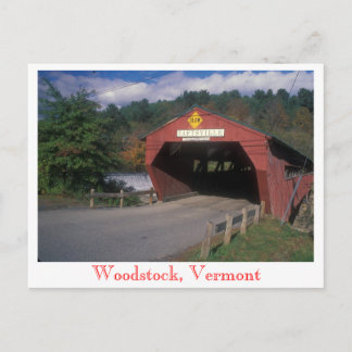 Taftsville Covered Bridge, Woodstock, Vermont Postcard