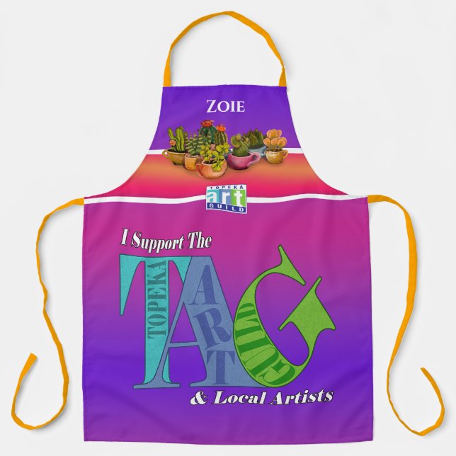 TAG All-Over Print Apron - Zoie (Front)
