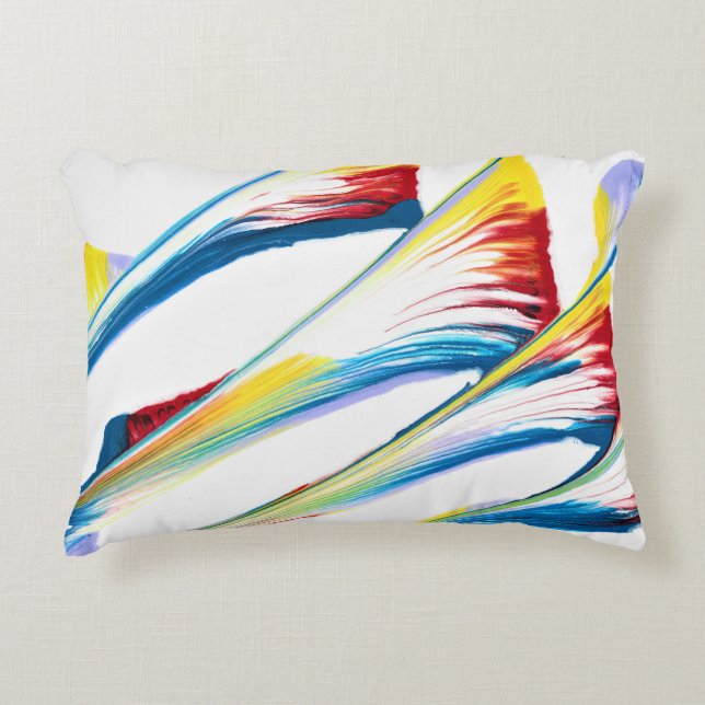 Tag Along 3 Wild Striped Abstract Accent Pillow (Front)