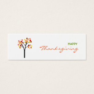 Tag cadeau de l'arbre d'automne Thanksgiving