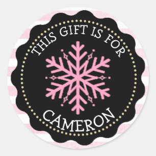 Tag cadeau de Noël personnalisé Stickers de vacanc