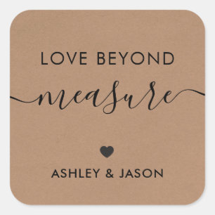 Tag Cadeau Love Beyond Measure, Étiquette Mariage,