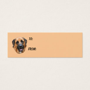 Tag cadeau photo Mastiff Face Chien