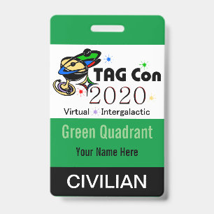 TAG Con 2020 - Green Quadrant - Civilian Badge