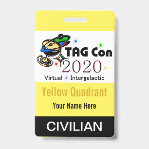 TAG Con 2020 - Quadrant Jaune - Badge Civil