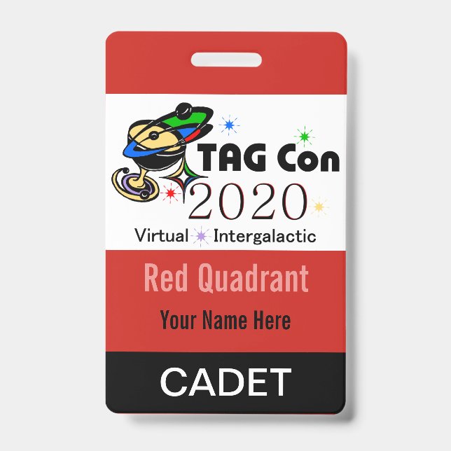TAG Con 2020 - Red Quadrant - Cadet Badge (Front)