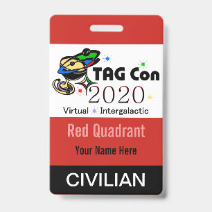 TAG Con 2020 - Red Quadrant - Civilian Badge