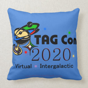TAG Con 2020 - Virtual - Blue Quadrant Throw Pillow