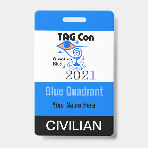 TAG Con 2021 - Blue Quadrant - Civilian Badge