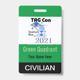 TAG Con 2021 - Green Quadrant - Civilian Badge
