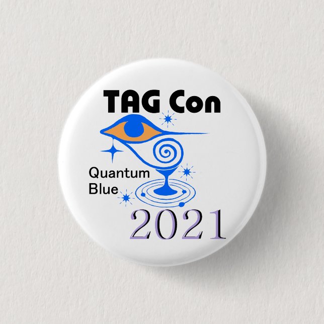TAG Con 2021 - Quantum Blue Button (Front)