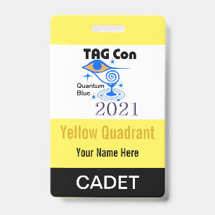 TAG Con 2021 - Yellow Quadrant - Cadet Badge