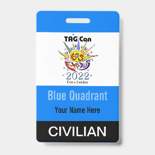 TAG Con 2022 - Blue Quadrant - Civilian Badge