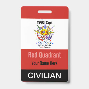 TAG Con 2022 - Red Quadrant - Civilian Badge