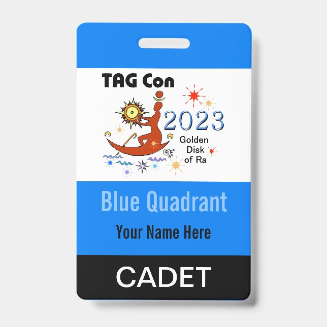 TAG Con 2023 - Blue Quadrant - Cadet Badge (Front)