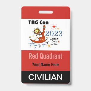 TAG Con 2023 - Red Quadrant - Civilian Badge