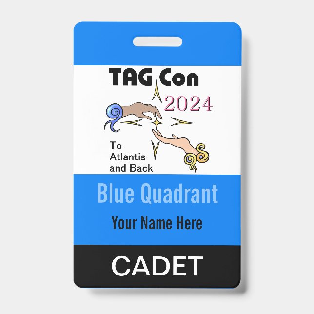 TAG Con 2024 - Blue Quadrant - Cadet Badge (Front)