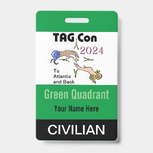 TAG Con 2024 - Green Quadrant - Civilian Badge