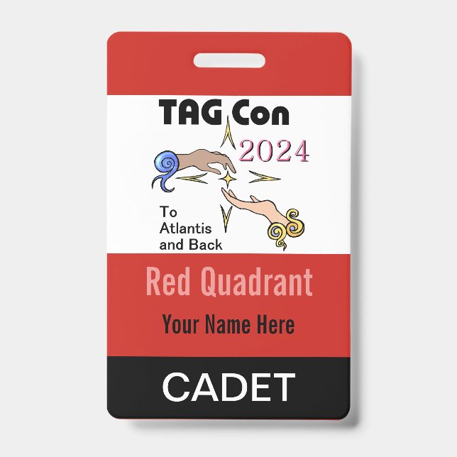 TAG Con 2024 - Red Quadrant - Cadet Badge (Front)