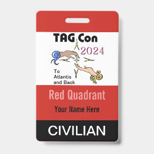 TAG Con 2024 - Red Quadrant - Civilian Badge