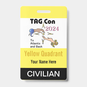 TAG Con 2024 - Yellow Quadrant - Civilian Badge