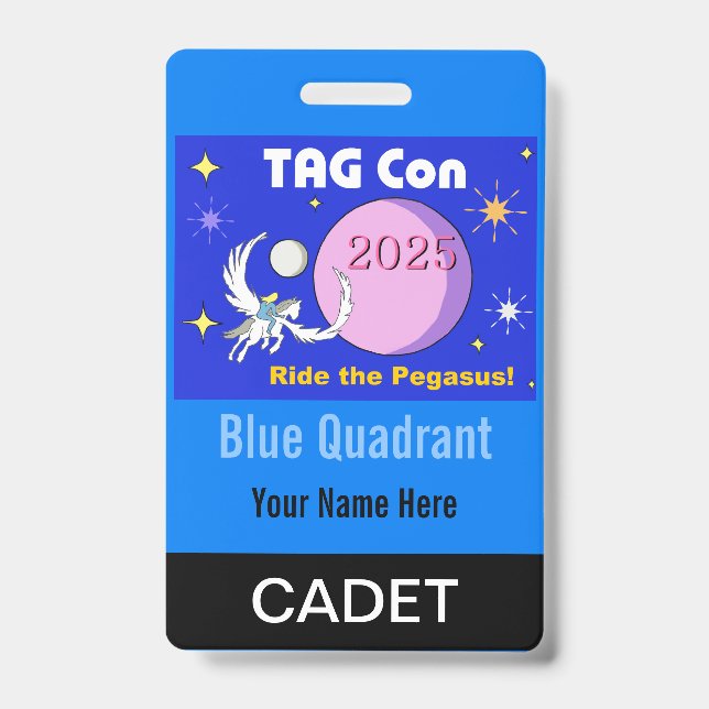 TAG Con 2025 - Blue Quadrant - Cadet Badge (Front)
