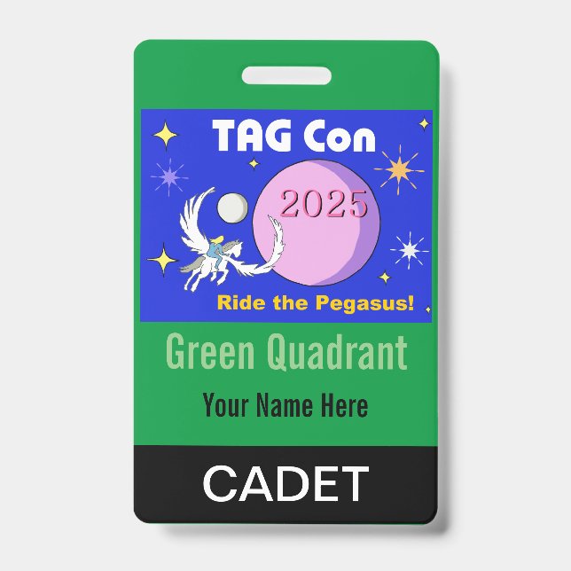 TAG Con 2025 - Green Quadrant - Cadet Badge (Front)