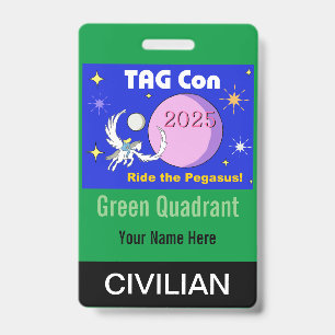 TAG Con 2025 - Green Quadrant - Civilian Badge