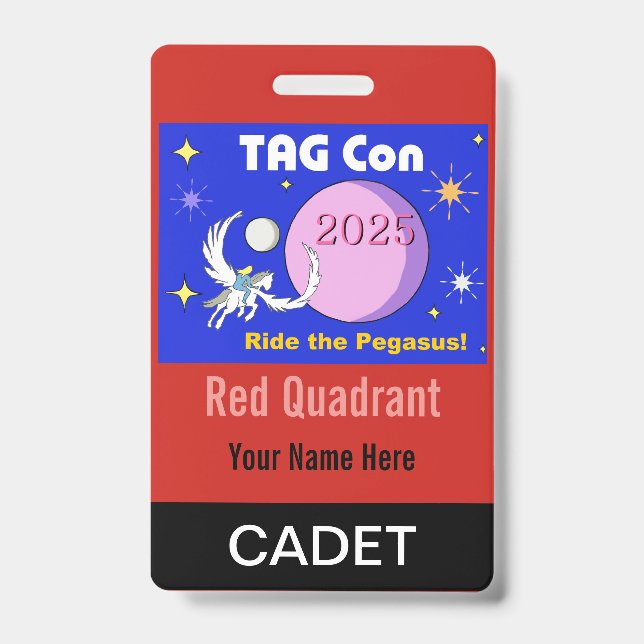 TAG Con 2025 - Red Quadrant - Cadet Badge (Front)
