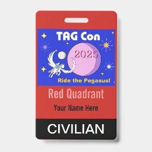 TAG Con 2025 - Red Quadrant - Civilian Badge