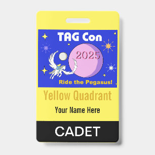 TAG Con 2025 - Yellow Quadrant - Cadet Badge