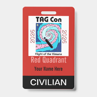 TAG Con 2026 - Quadrant Rouge - Badge Civil